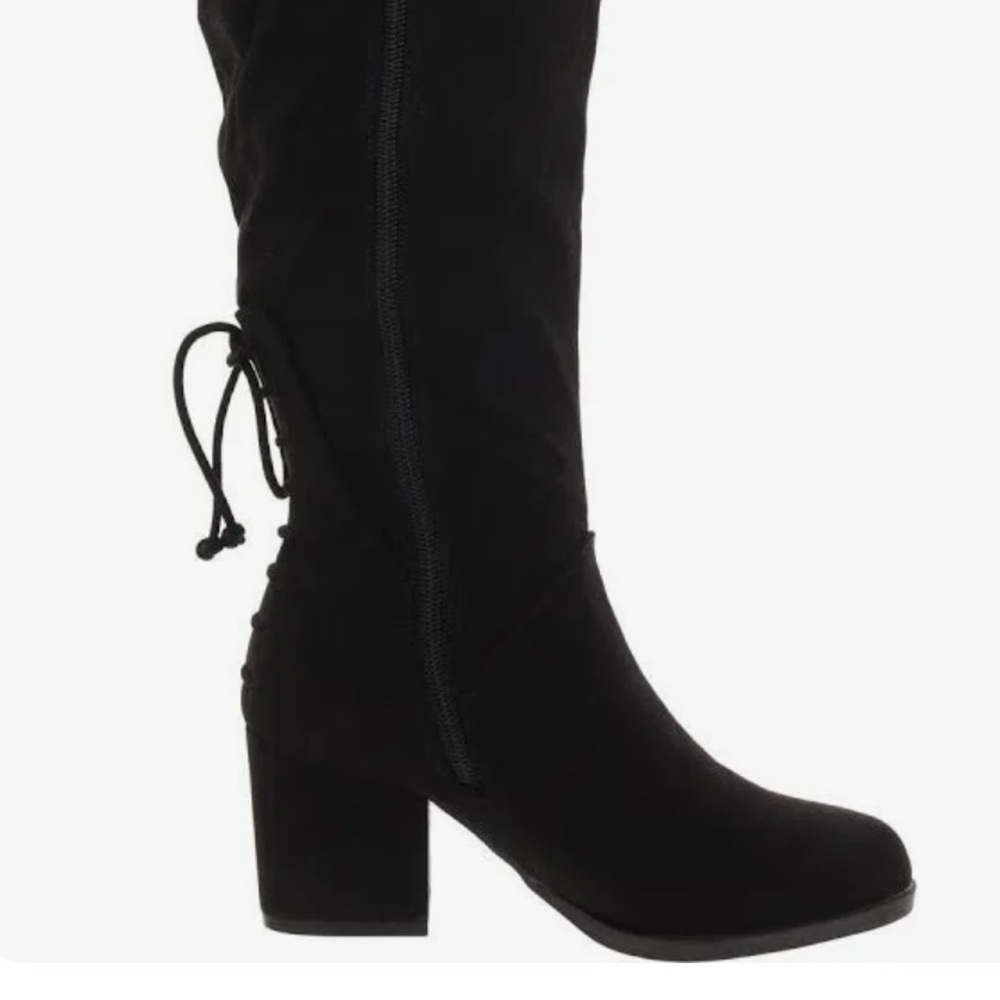 Journee Collection Women's Black Leeda Knee-High Boots